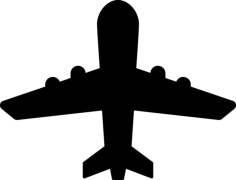 Airplane Upward Stencil Svg Design File, Free Vectors File